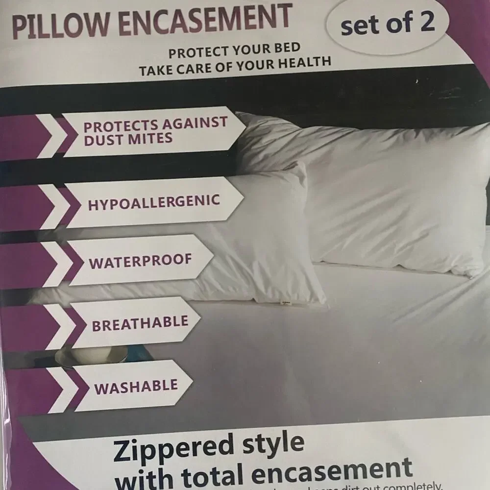 NWT Queen Hypoallergenic Mattress Encasement and 2 Pillow Protectors Set